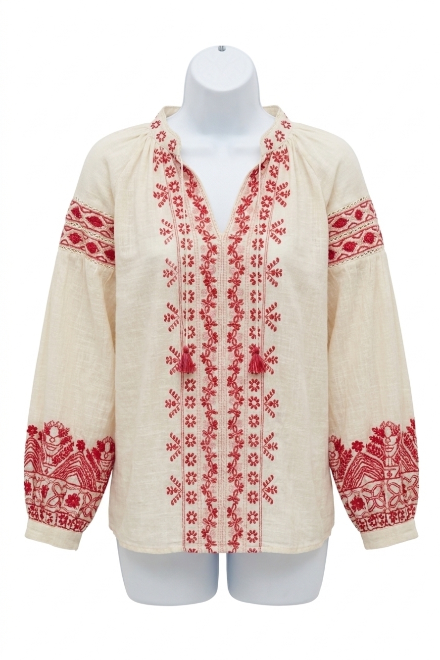 NEW MAISON HOTEL antonella blouse in cranberry